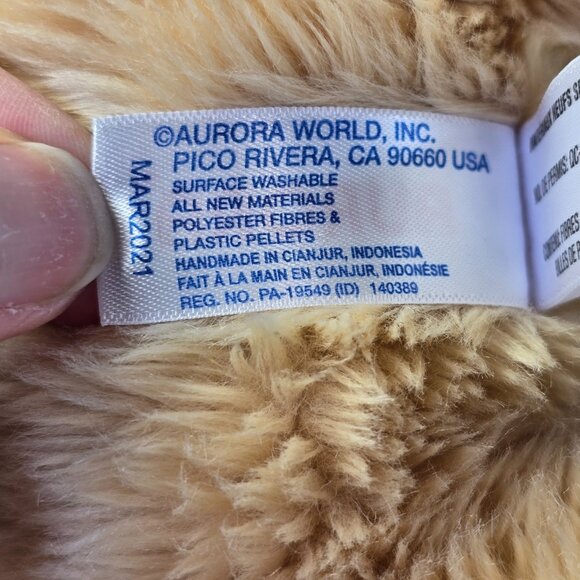 Aurora Plush Golden Labrador Retriever Puppy Realistic Stuffed Animal Toy 12 in - Picture 10 of 13